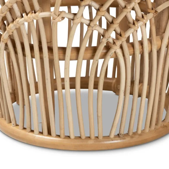 Kirkland's Home Accent & End Tables-Natural Boho Rattan Weave Accent Table