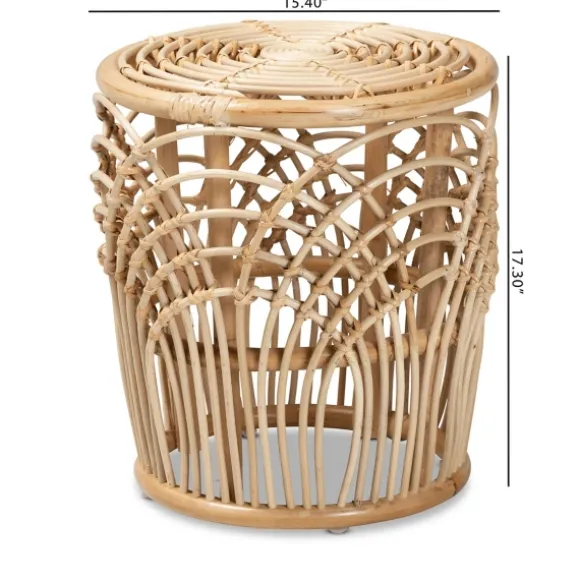 Kirkland's Home Accent & End Tables-Natural Boho Rattan Weave Accent Table