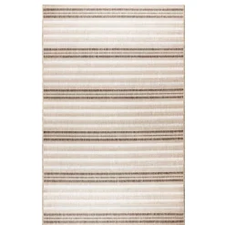 Kirkland's Home Outdoor Rugs-Natural Canva Striped Outdoor Area Rug, 4X7