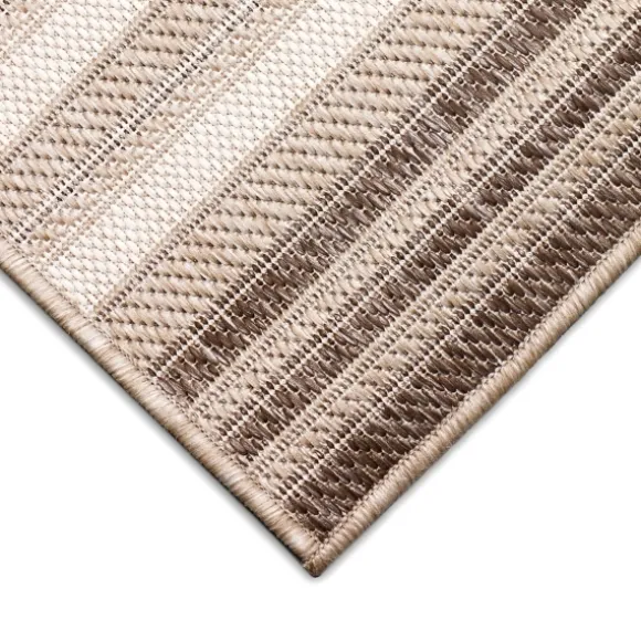 Kirkland's Home Outdoor Rugs-Natural Canva Striped Outdoor Runner