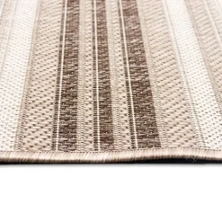 Kirkland's Home Outdoor Rugs-Natural Canva Striped Outdoor Runner