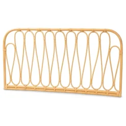 Kirkland's Home Beds & Headboards-Natural Curved Rat Wall Mounted Queen Headboard