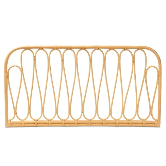 Kirkland's Home Beds & Headboards-Natural Curved Rat Wall Mounted Queen Headboard
