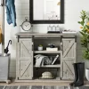 Kirkland's Home Entryway Furniture-Natural Farmhouse Sliding Door Cabinet