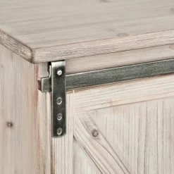 Kirkland's Home Entryway Furniture-Natural Farmhouse Sliding Door Cabinet