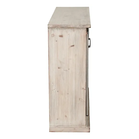 Kirkland's Home Entryway Furniture-Natural Farmhouse Sliding Door Cabinet