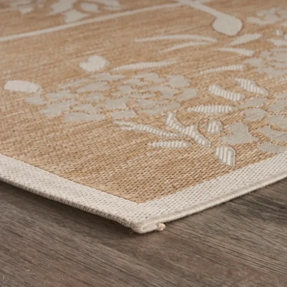 Kirkland's Home Outdoor Rugs-Natural Flamingo Indoor/Outdoor Area Rug, 5X7