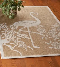 Kirkland's Home Outdoor Rugs-Natural Flamingo Indoor/Outdoor Area Rug, 5X7