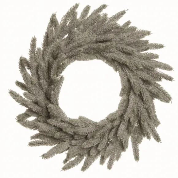 Kirkland's Home Wreaths-Natural Frosted Pine Branch Christmas Wreath