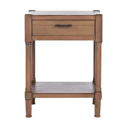 Kirkland's Home Accent & End Tables-Natural Geometric Industrial Pull Accent Table