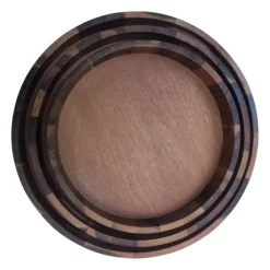 Kirkland's Home Decorative Trays-Natural Grain Acacia Wood 3-Pc. Tray Set