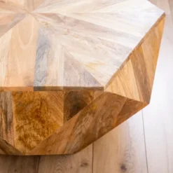 Kirkland's Home Coffee Tables-Natural Hexagon Mango Wood Coffee Table