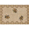 Kirkland's Home Outdoor Rugs-Natural Honeycomb & Bees Outdoor Accent Rug