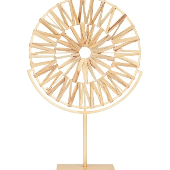 Kirkland's Home Statues & Figurines-Natural Hyacinth Sunburst Sculpture