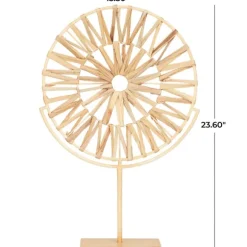 Kirkland's Home Statues & Figurines-Natural Hyacinth Sunburst Sculpture