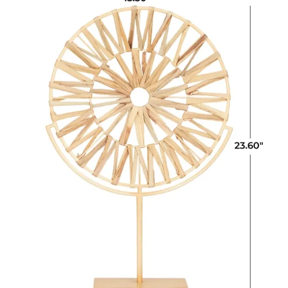 Kirkland's Home Statues & Figurines-Natural Hyacinth Sunburst Sculpture