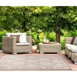 Kirkland's Home Outdoor Rugs-Natural Ivy Indoor/Outdoor Area Rug, 6X9