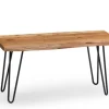 Kirkland's Home Benches & Ottomans-Natural Live Edge Hairpin Legs Bench, 36 In.