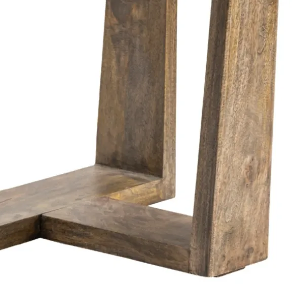Kirkland's Home Accent & End Tables-Natural Mango Wood T-Base Accent Table