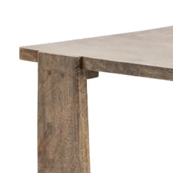 Kirkland's Home Accent & End Tables-Natural Mango Wood T-Base Accent Table