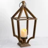 Kirkland's Home Lanterns-Natural Open Wood Footed Lantern, 21 In.