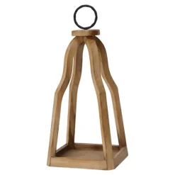 Kirkland's Home Lanterns-Natural Open Wood Frame Lantern