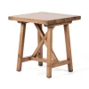 Kirkland's Home Accent & End Tables-Natural Pine Wood Trellis Accent Table