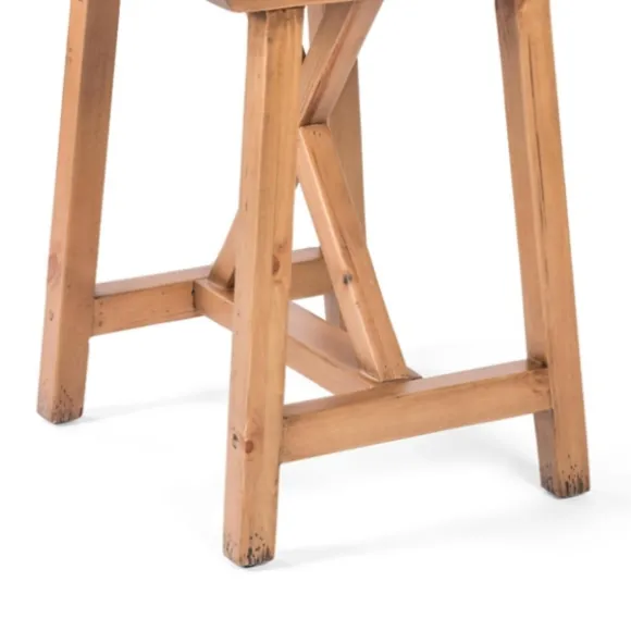 Kirkland's Home Accent & End Tables-Natural Pine Wood Trellis Accent Table
