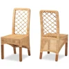 Kirkland's Home Dining Chairs-Natural Rat Woven Back Dining Chairs, Set Of 2