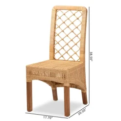 Kirkland's Home Dining Chairs-Natural Rat Woven Back Dining Chairs, Set Of 2