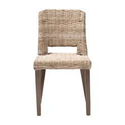 Kirkland's Home Dining Chairs-Natural Rattan Cutout Back Dining Chair