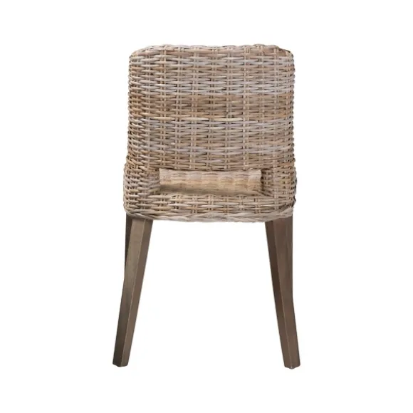 Kirkland's Home Dining Chairs-Natural Rattan Cutout Back Dining Chair