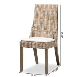 Kirkland's Home Dining Chairs-Natural Rattan High Back Dining Chairs, Set Of 2