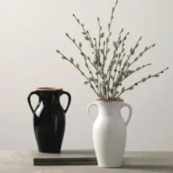 Kirkland's Home Vases-Natural Rimmed Onyx Urn Vase