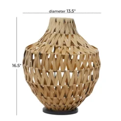 Kirkland's Home Vases-Natural Seagrass Tapered Neck Coastal Vase