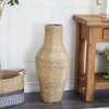 Kirkland's Home Vases-Natural Seagrass Tapered Coastal Vase, 27 In.
