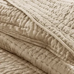 Kirkland's Home Bedspreads & Coverlets-Natural Serene Quilted 3-Pc. King Coverlet Set