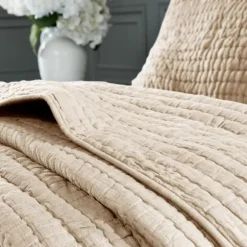 Kirkland's Home Bedspreads & Coverlets-Natural Serene Quilted 3-Pc. King Coverlet Set