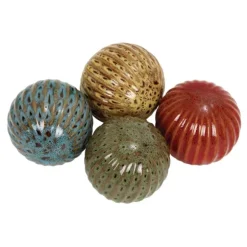 Kirkland's Home Bowl Filler-Natural Shades Ceramic 4-Pc. Orb Filler Set