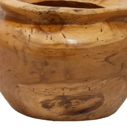 Kirkland's Home Decorative Bowls & Jars-Natural Teak Wood Banga Bowl