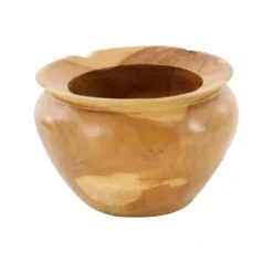 Kirkland's Home Decorative Bowls & Jars-Natural Teak Wood Banga Bowl