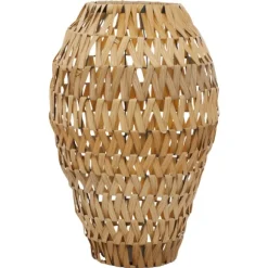 Kirkland's Home Vases-Natural Tone Faux Seagrass Coastal Vase