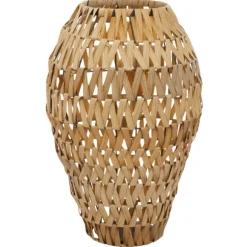 Kirkland's Home Vases-Natural Tone Faux Seagrass Coastal Vase