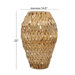 Kirkland's Home Vases-Natural Tone Faux Seagrass Coastal Vase