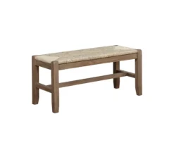 Kirkland's Home Benches & Ottomans-Natural Twisted Seagrass And Wood Bench