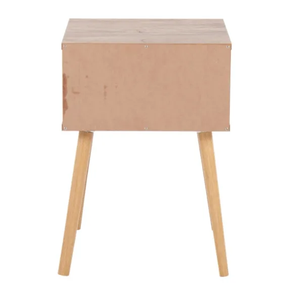 Kirkland's Home Accent & End Tables-Natural Wood And Rat Drawer Accent Table