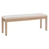 Kirkland's Home Benches & Ottomans-Natural Wood And Upholstered Seat Bench