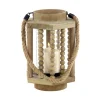 Kirkland's Home Lanterns-Natural Wood Beaded & Rope Handle Lantern