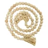 Kirkland's Home Decorative Accents-Natural Wood Beaded Tassel Garland