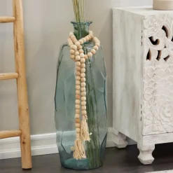 Kirkland's Home Decorative Accents-Natural Wood Beaded Tassel Garland